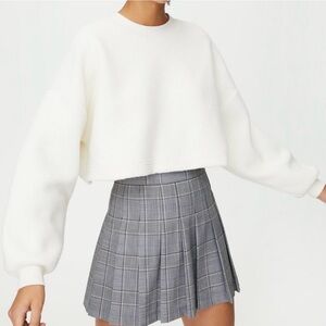 ARITZIA SUNDAY BEST Lupa Cropped Sherpa Cream Sweater